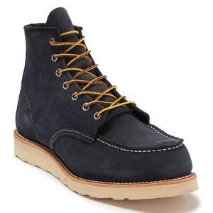NWT Red Wing Navy Suede Moc Toe Boots Model 8854
